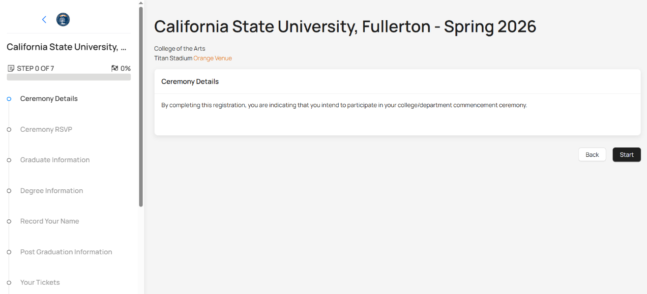 Click on the start button
