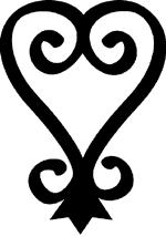 Sankofa heart symbol