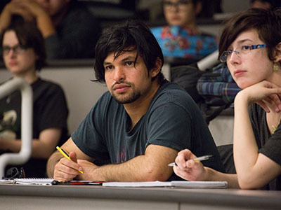 Students in a lecture.