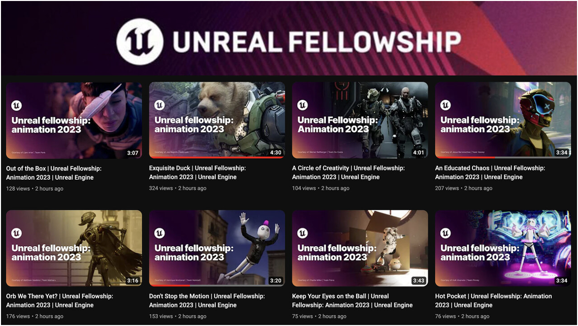 Unreal Animation thumbnails