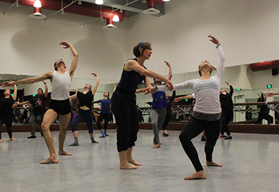 Lisa D. Long instructs dance students