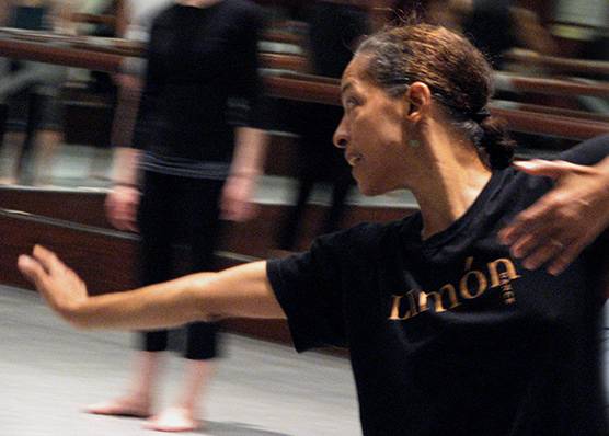 Guest artists working with dance program students.