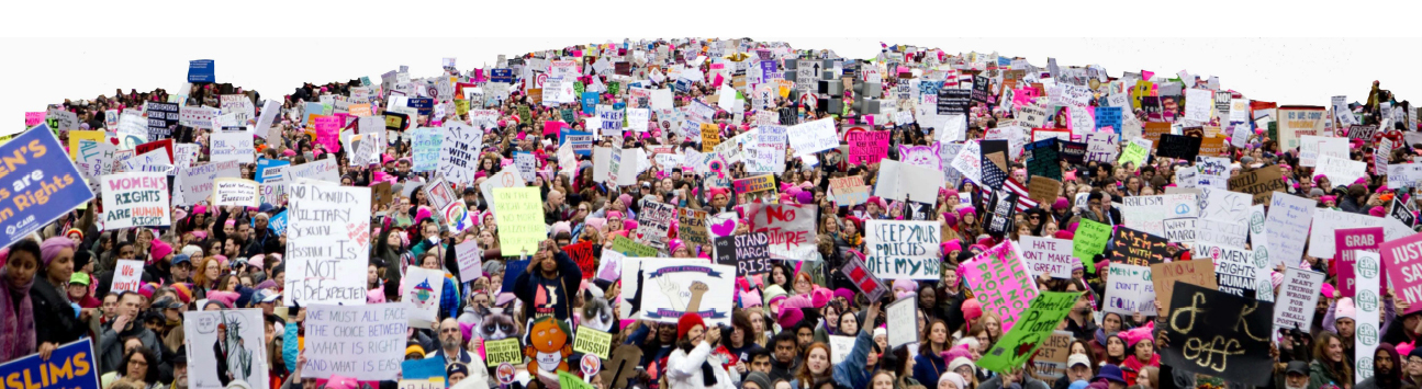 Women's March crowd scene