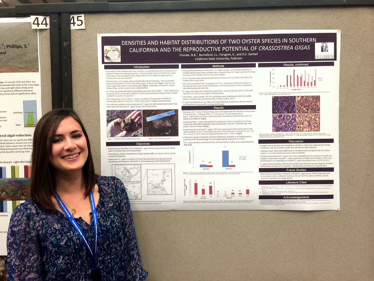Nicole Tronske at the 2014 Benthic Ecology Meeetings