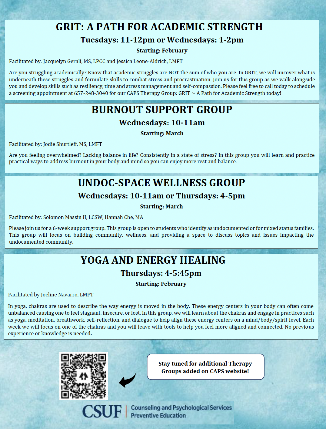 Therapy Group Flyer