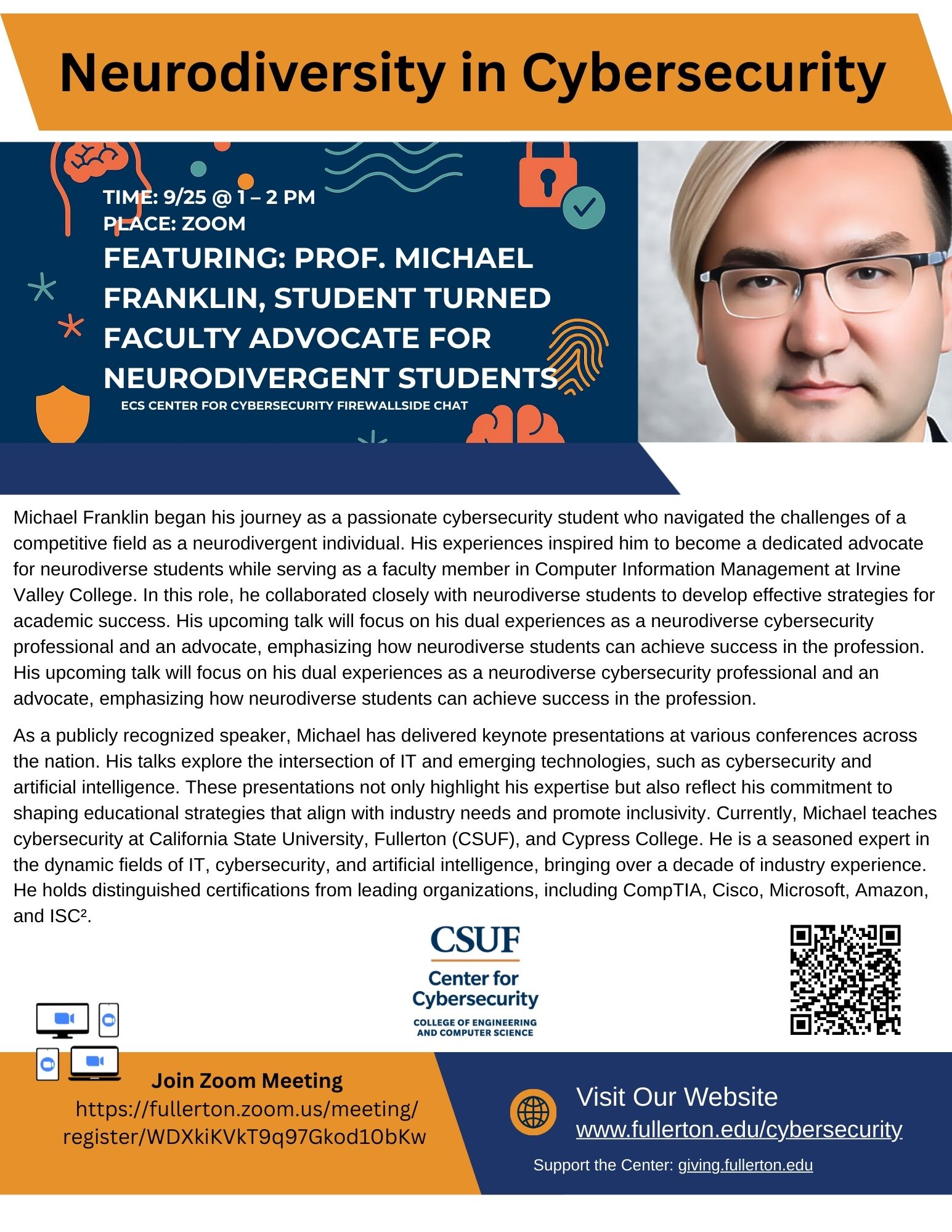 Neurodiversity in Cybersecurity Flyer