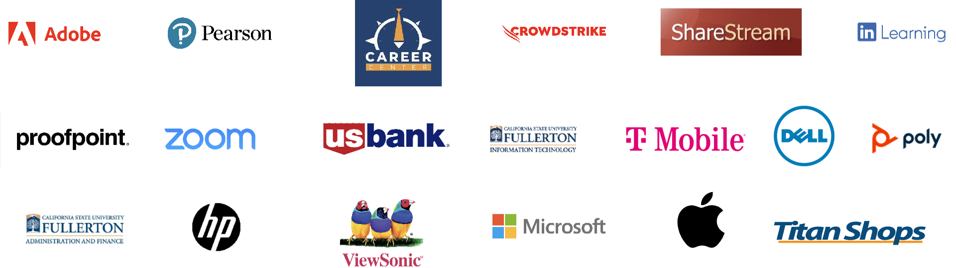 Logos of Vendor Sponsors