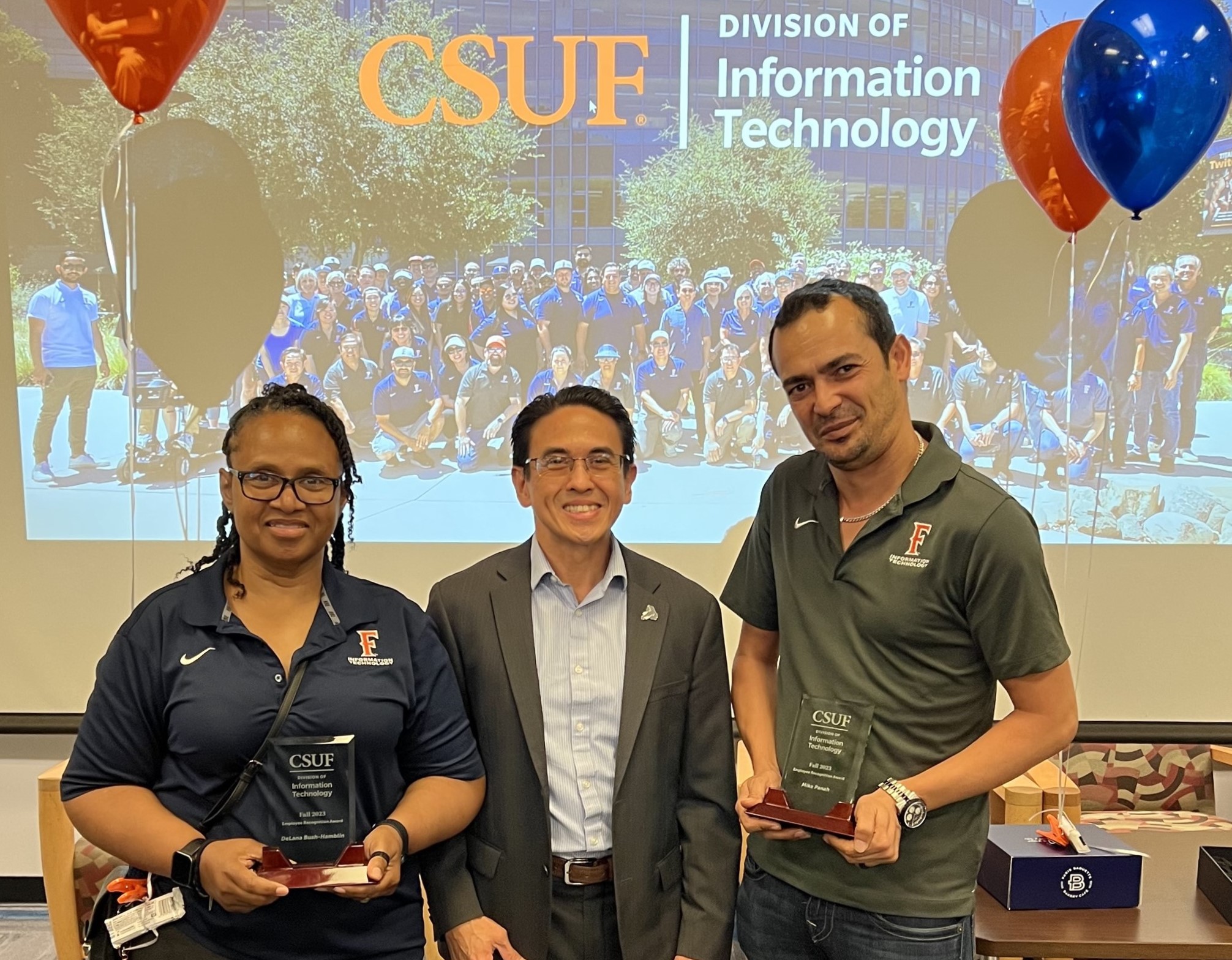 IT Award Winners DeLana Bush-Hamblin and Mike Panah
