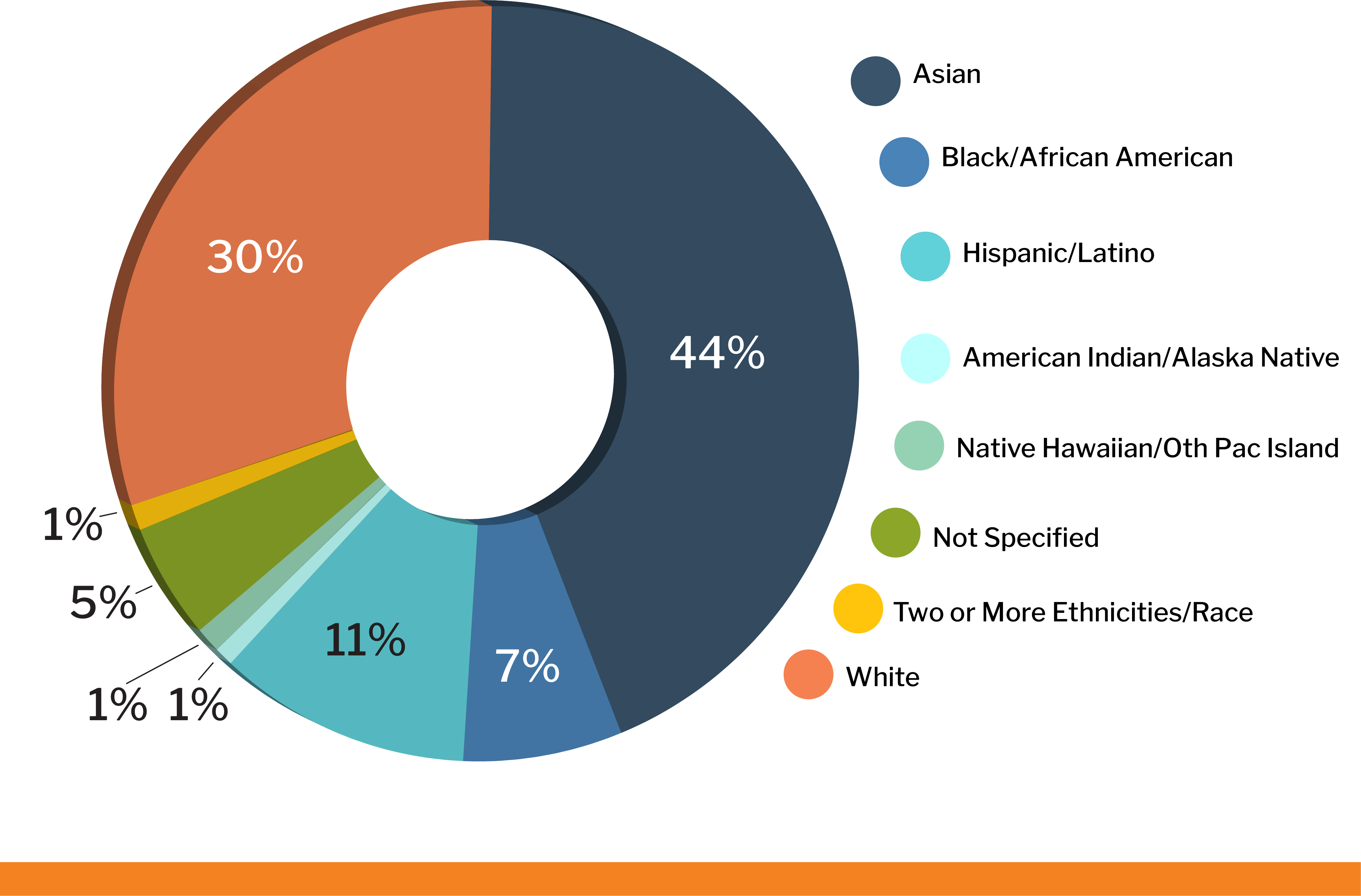Demographic breakdown by ethnicity, see data below