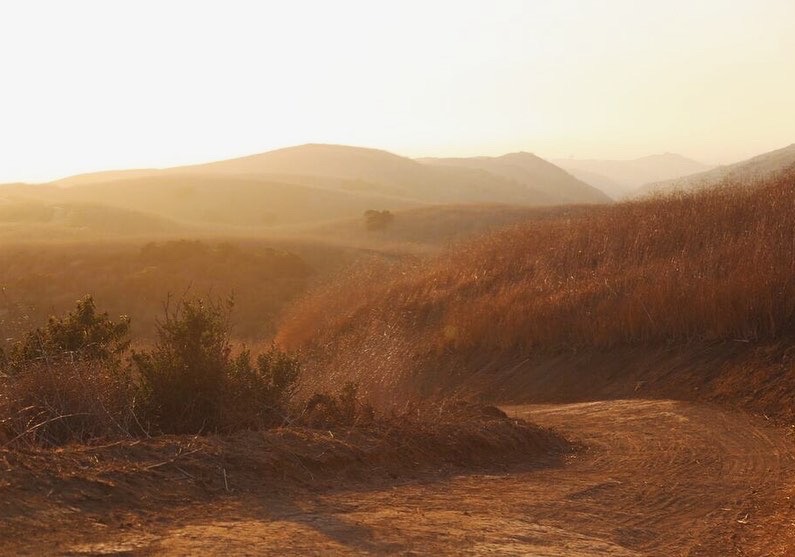 Sun setting over Chino Hills State Park