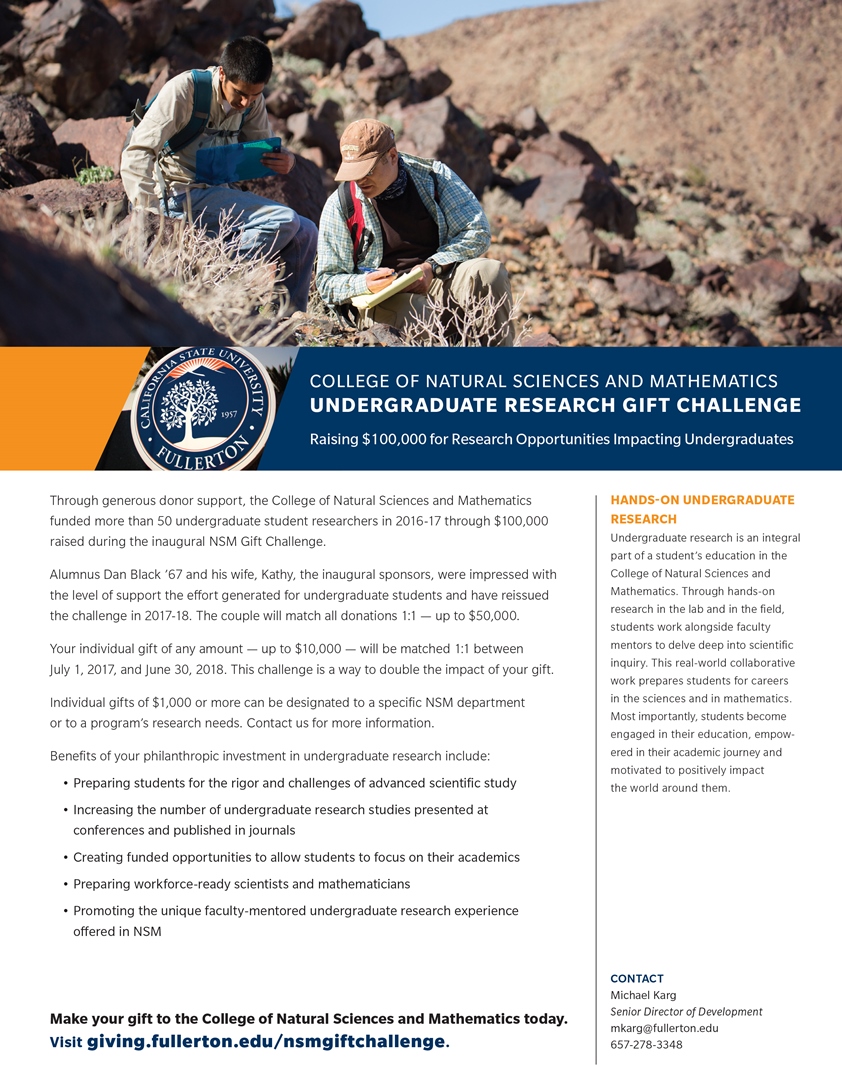 NSM Undergraduate Research Challenge