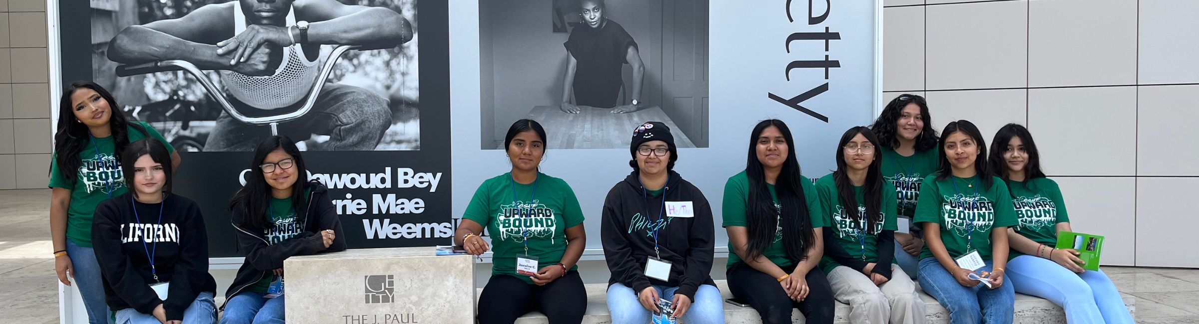 Students visiting the Getty Museum 