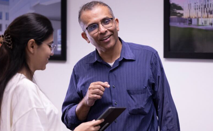 Anand Panangadan with student