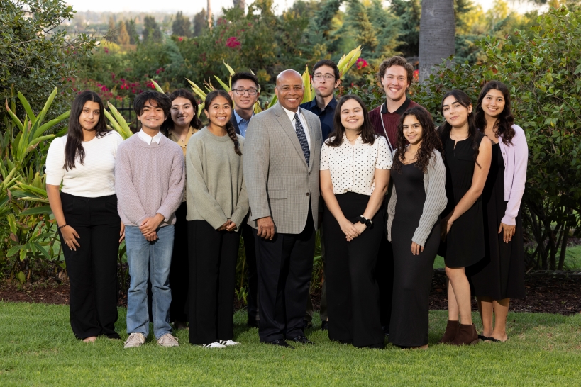 President's Scholars with President Rochon
