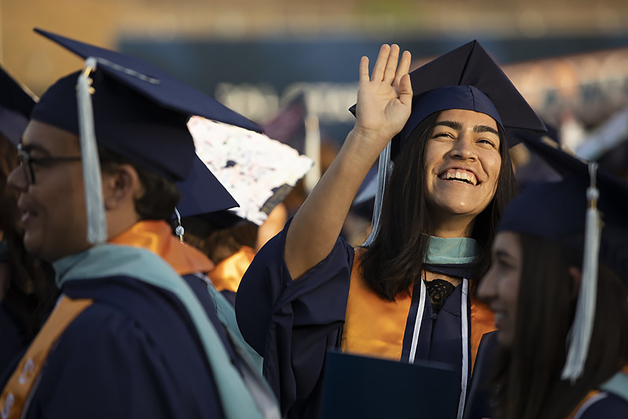 master's candidate at commencement