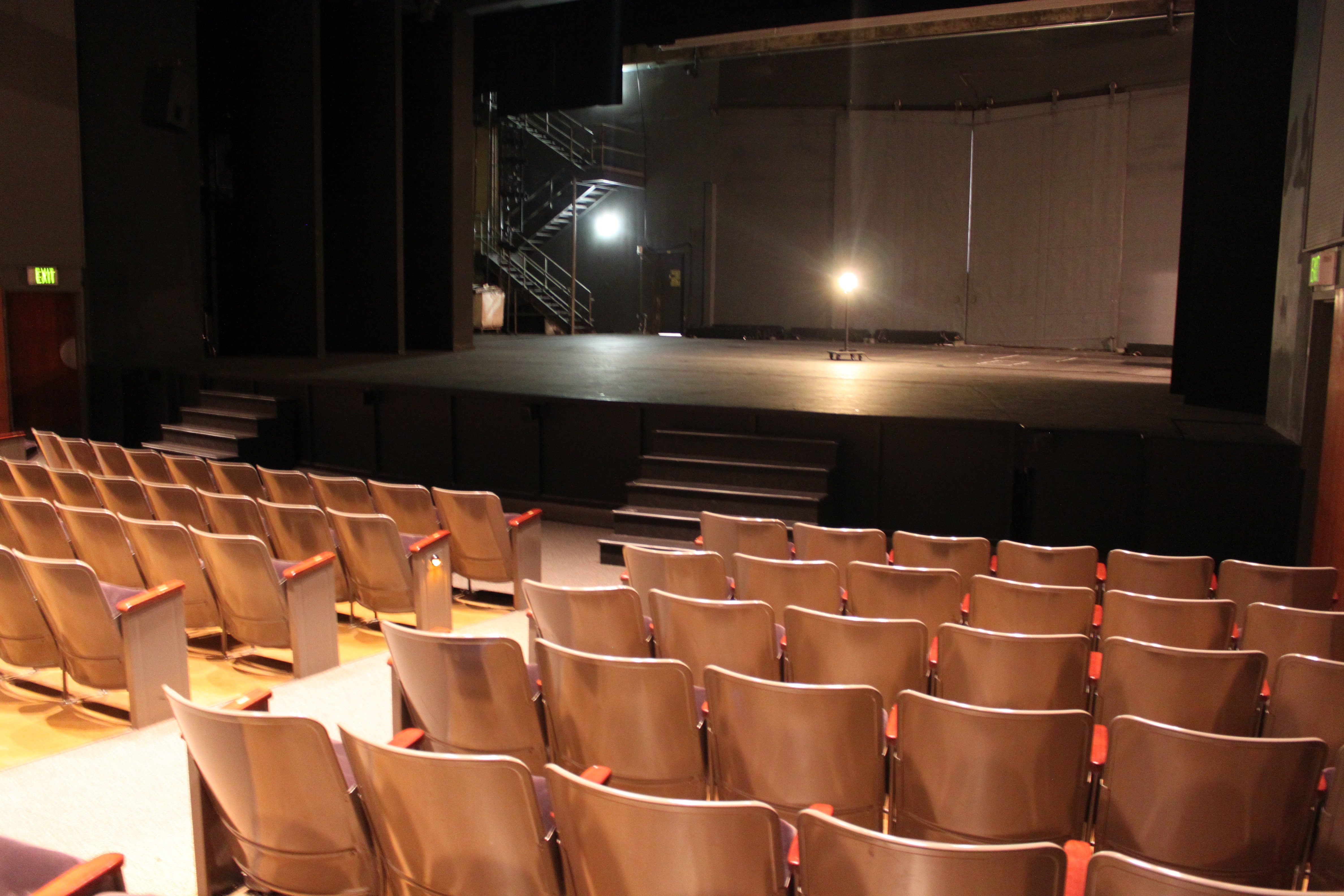 Theatre seats and stage.