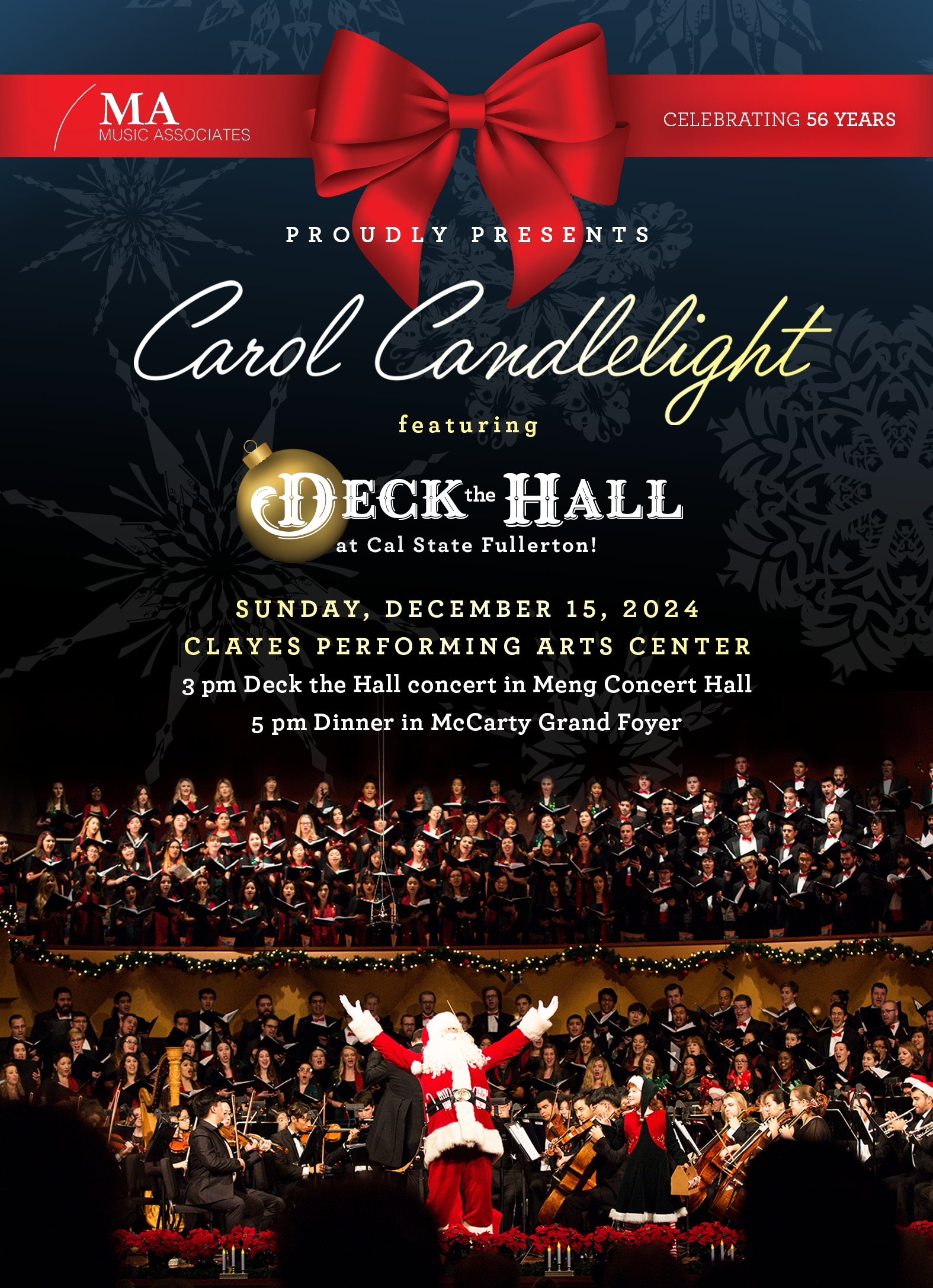 Orchestra and choir with Santa Claus