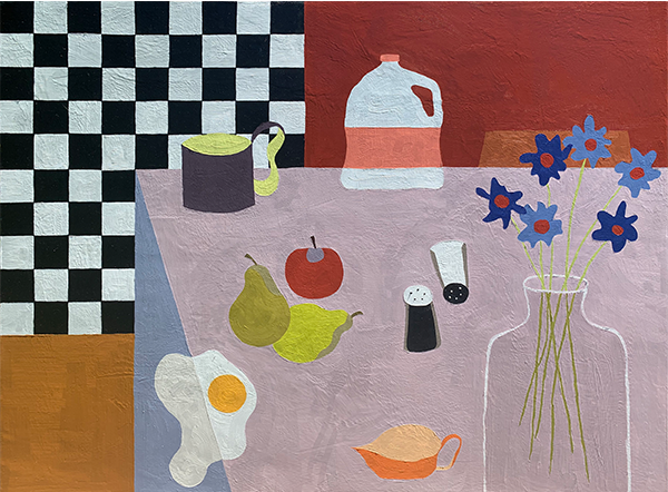 Two-dimensional still life painting