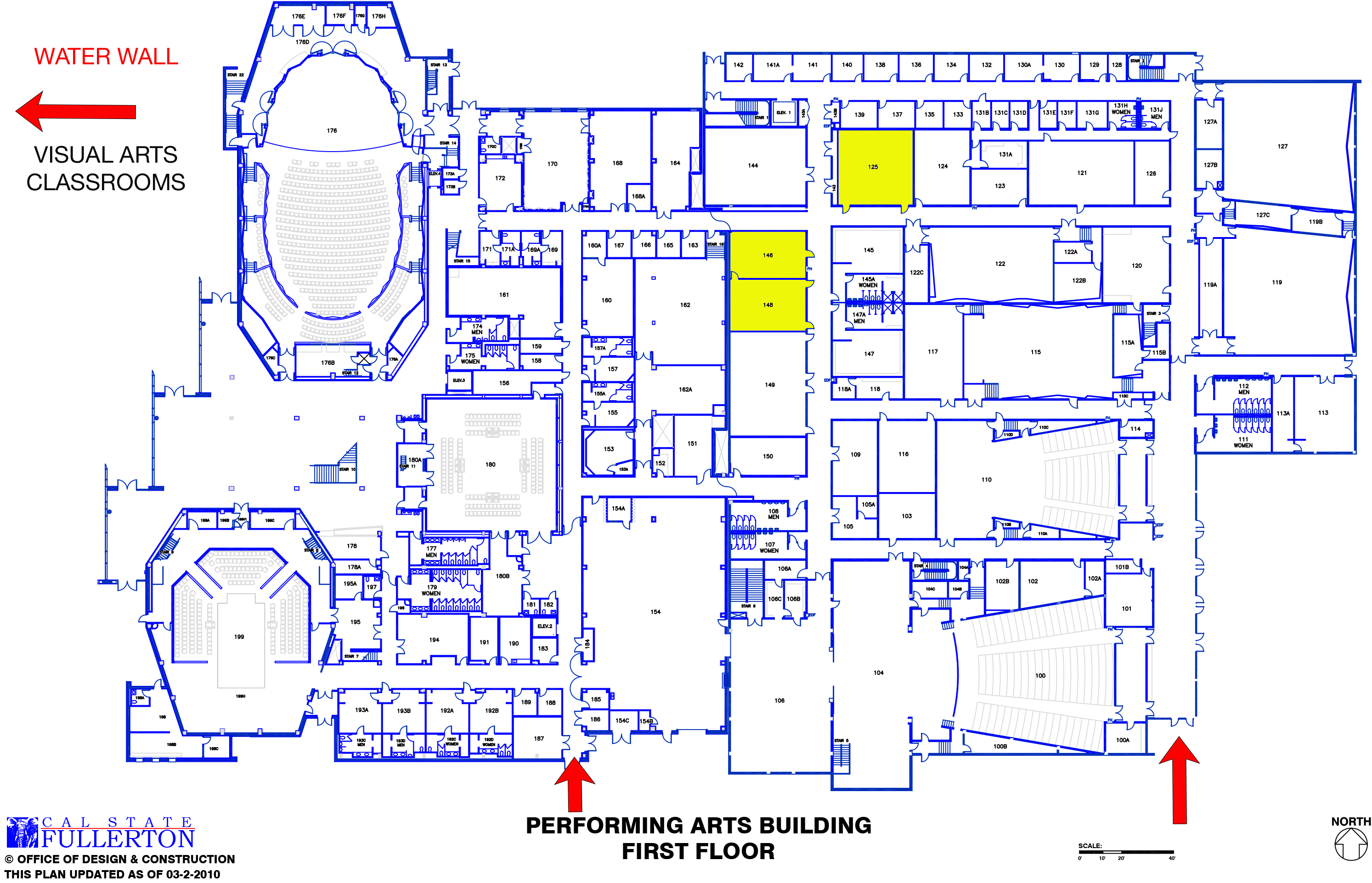 clayes performing arts center 1st floor map