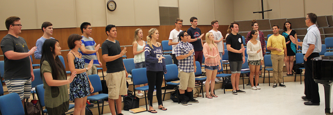 Dr. Siebenaler teaching Music Ed students