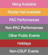 Faculty & Guest Availability Calendar Legend