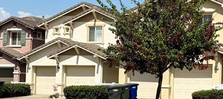 Street view of detached homes