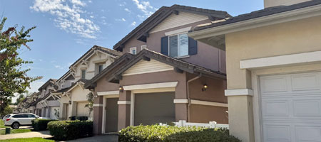 Street view of detached homes
