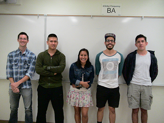RCP Students 2014-2015 From left to right: Andrew, Michael, Stacy, Nathan, and Eric.
