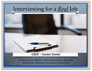 Interview for a Real Job Webinar