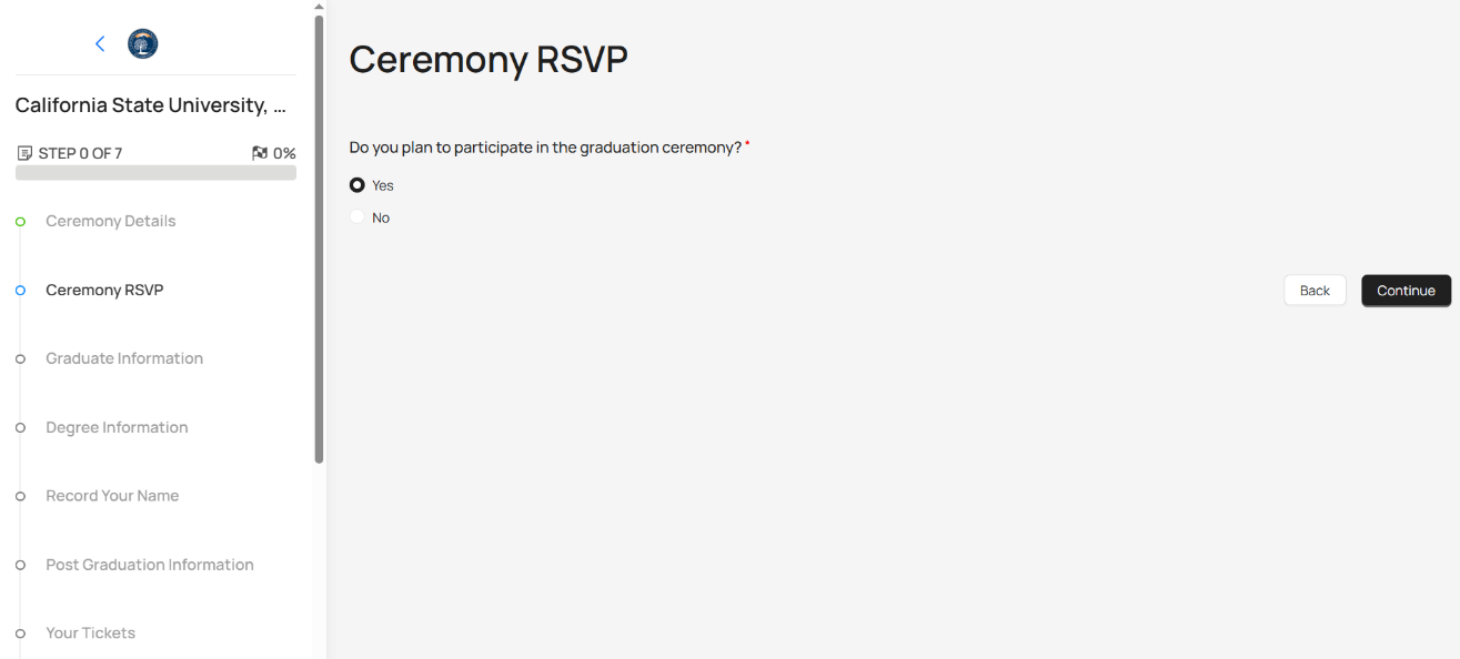 Participating in commencement