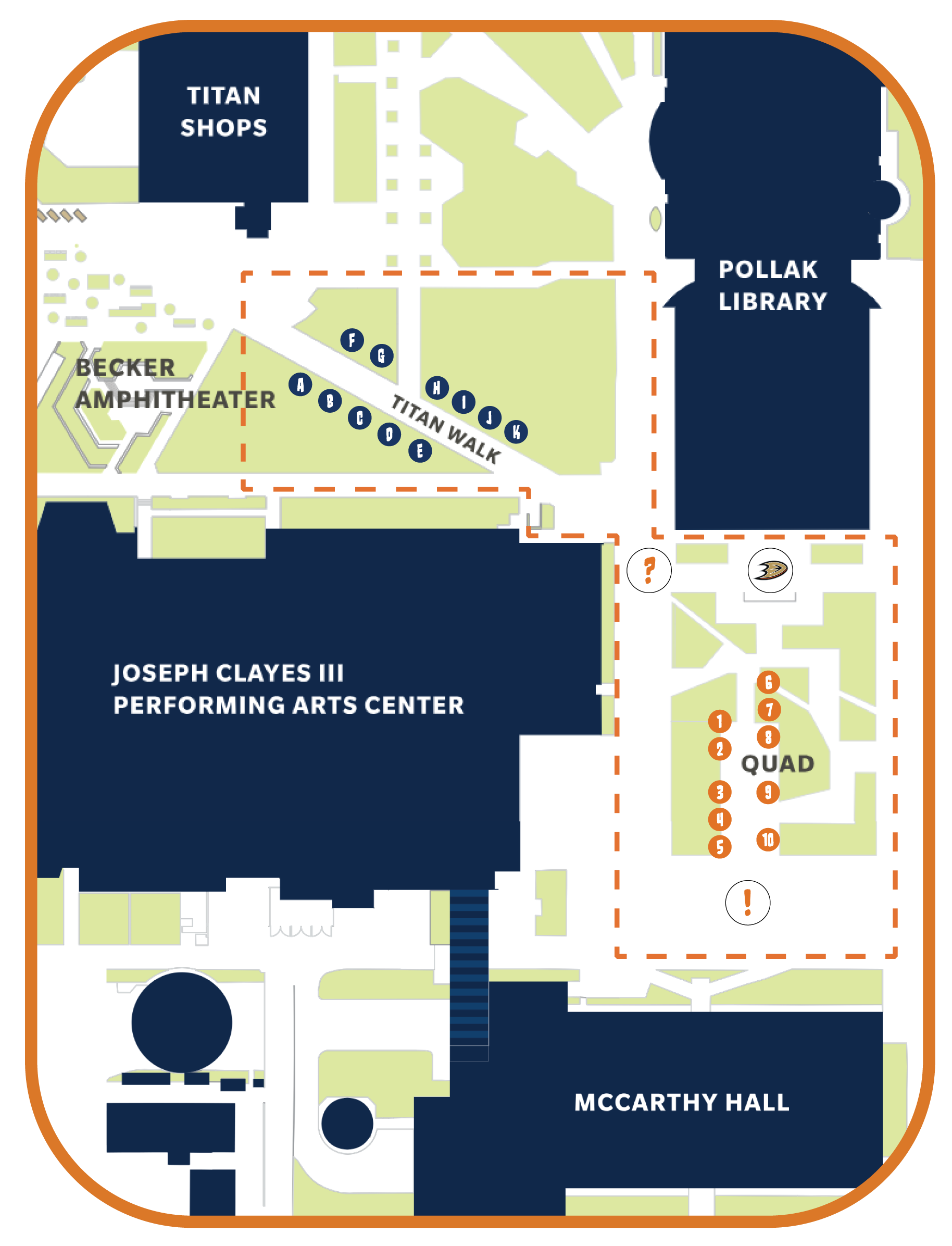 site map for wednesday. read legend below for detailed locations.