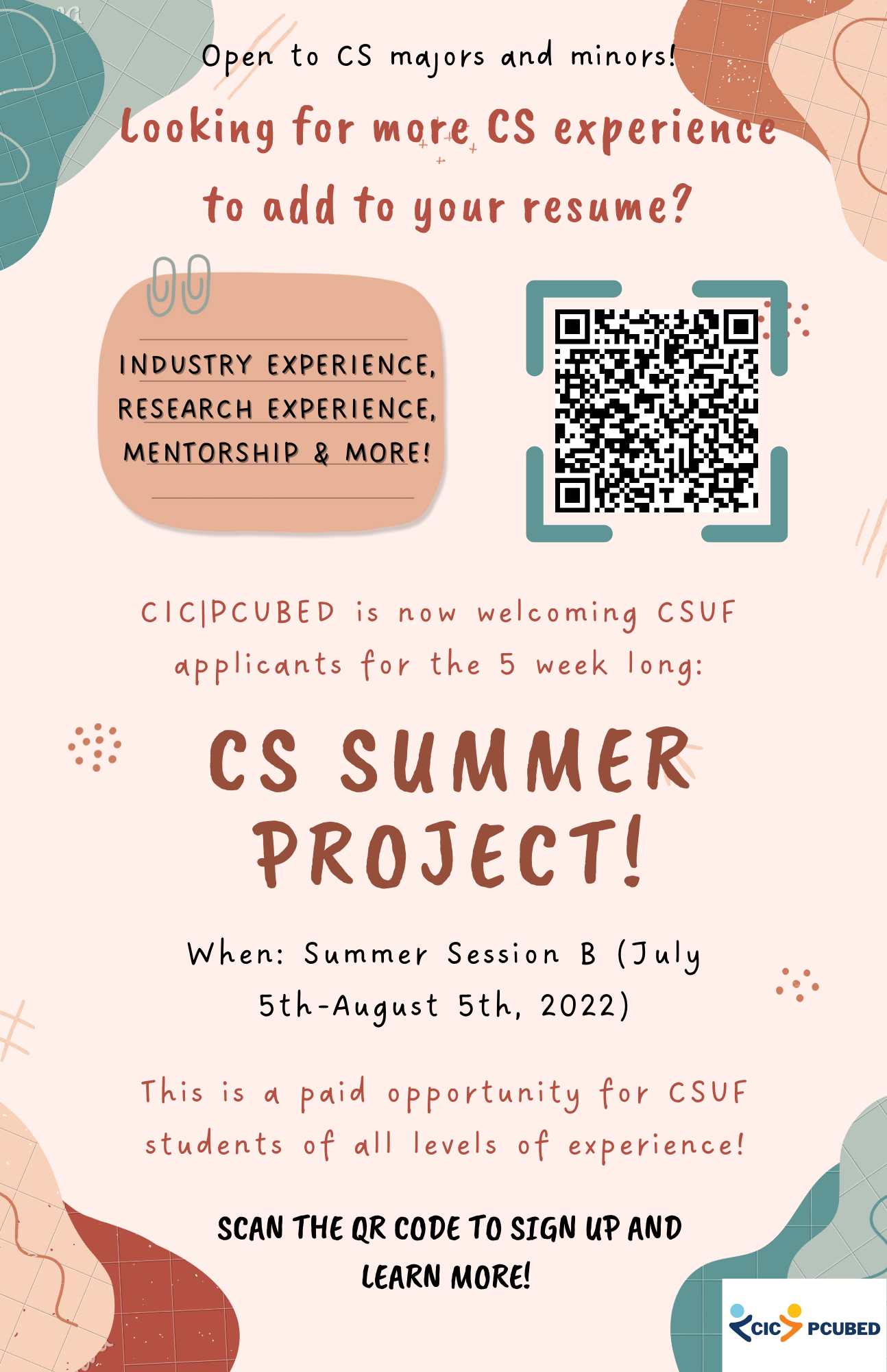 Summer Project Engineering & Computer Science CSUF