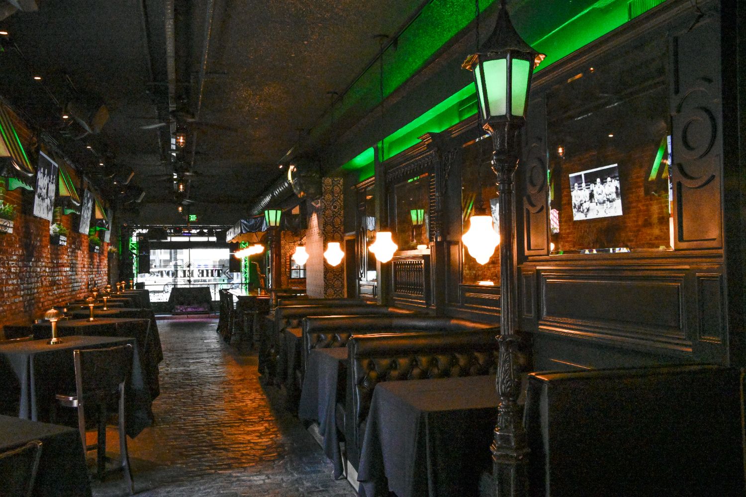 Inside seating and tables inside the eliot