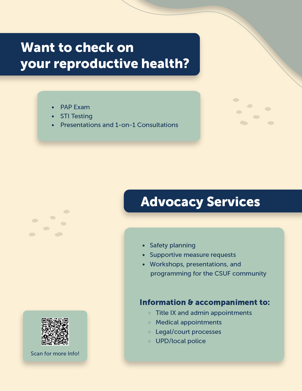 Sexual and Reproductive Health Flyer Page 2
