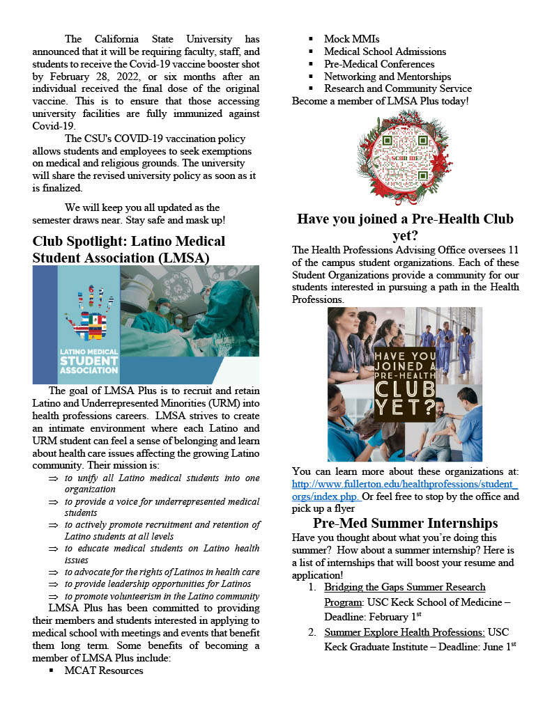 December 2021 Newsletter page 2