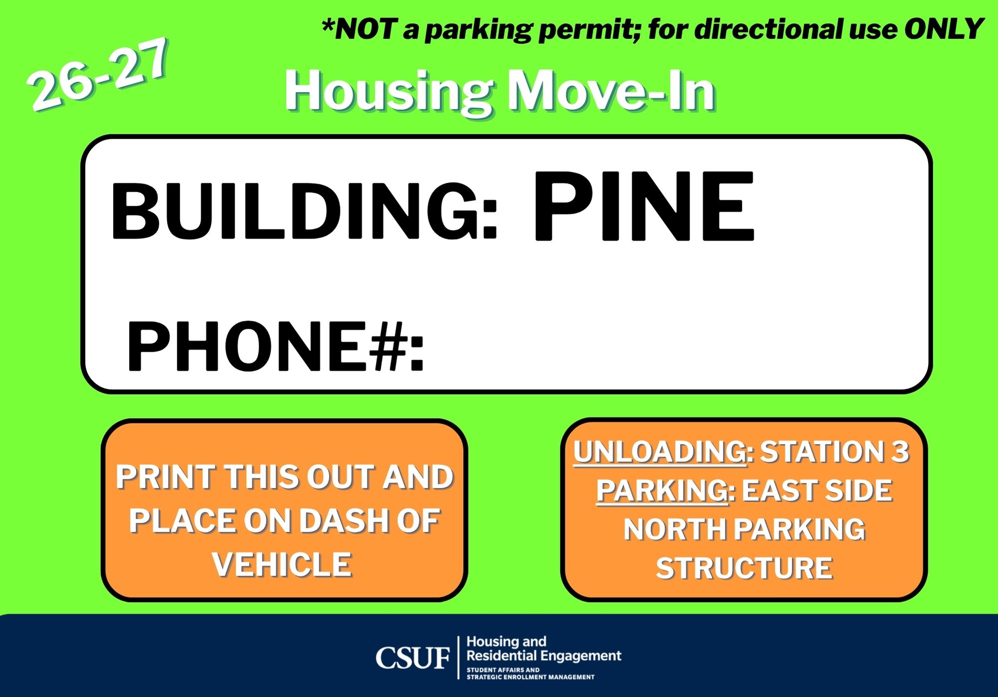 pine move in slip