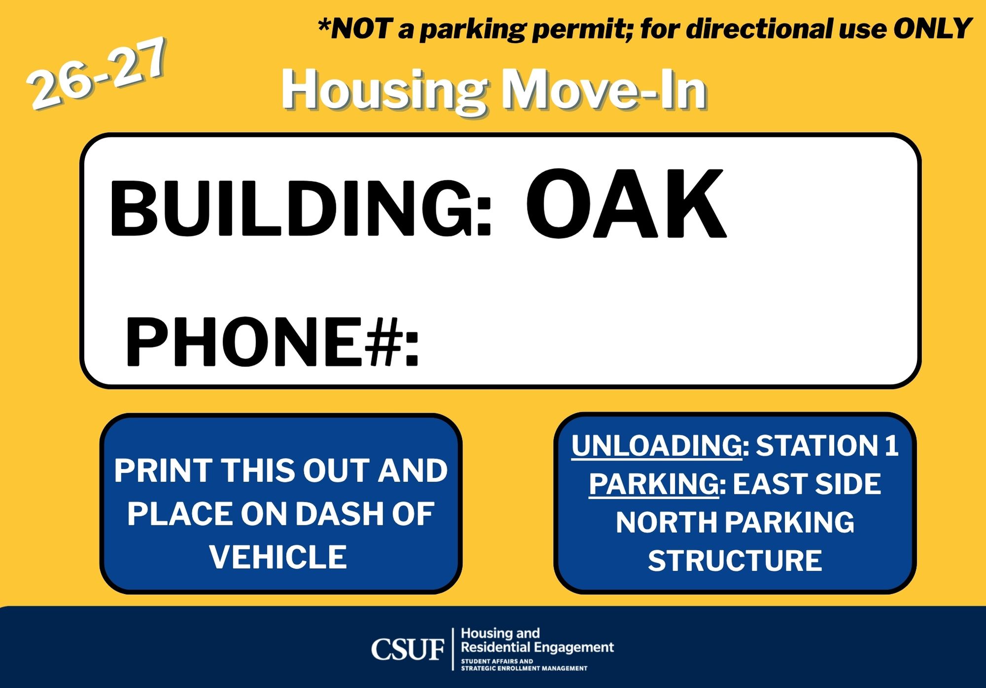 oak directional permit