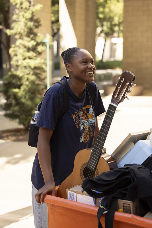 Resident Pushing Cart