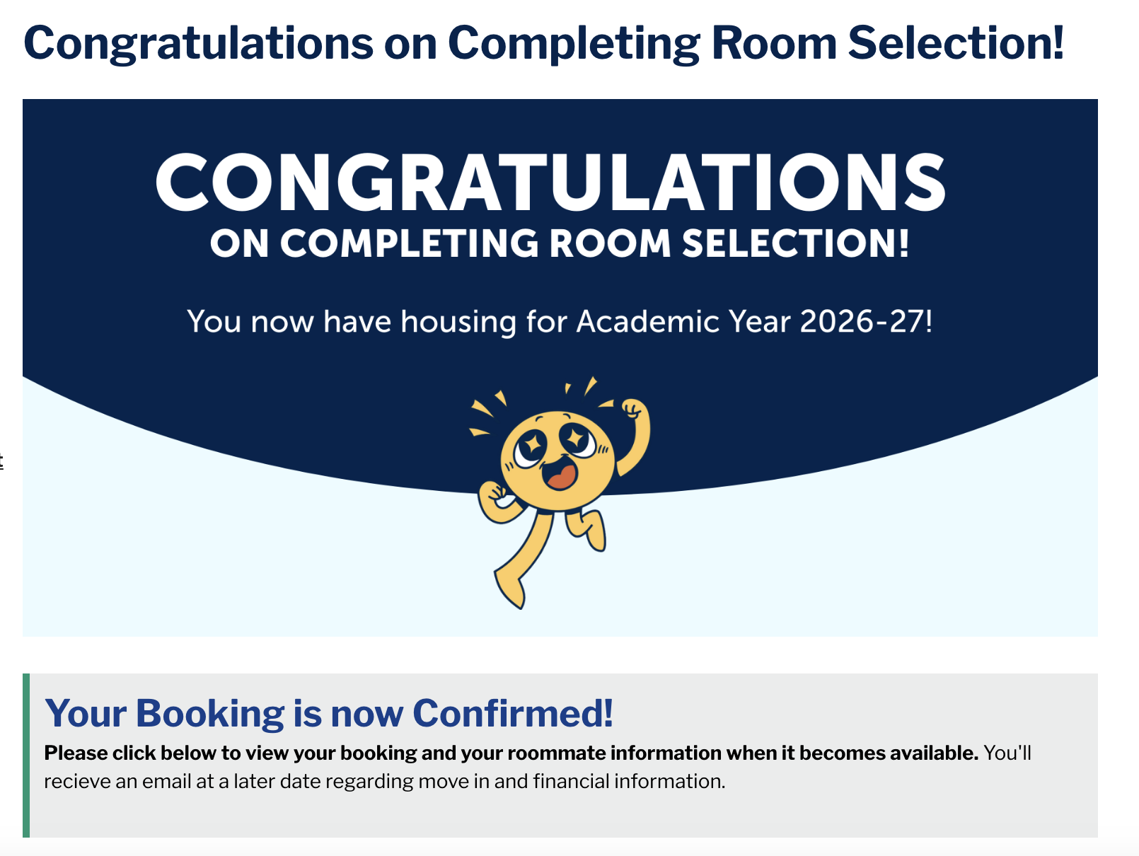 Congratulations! Page