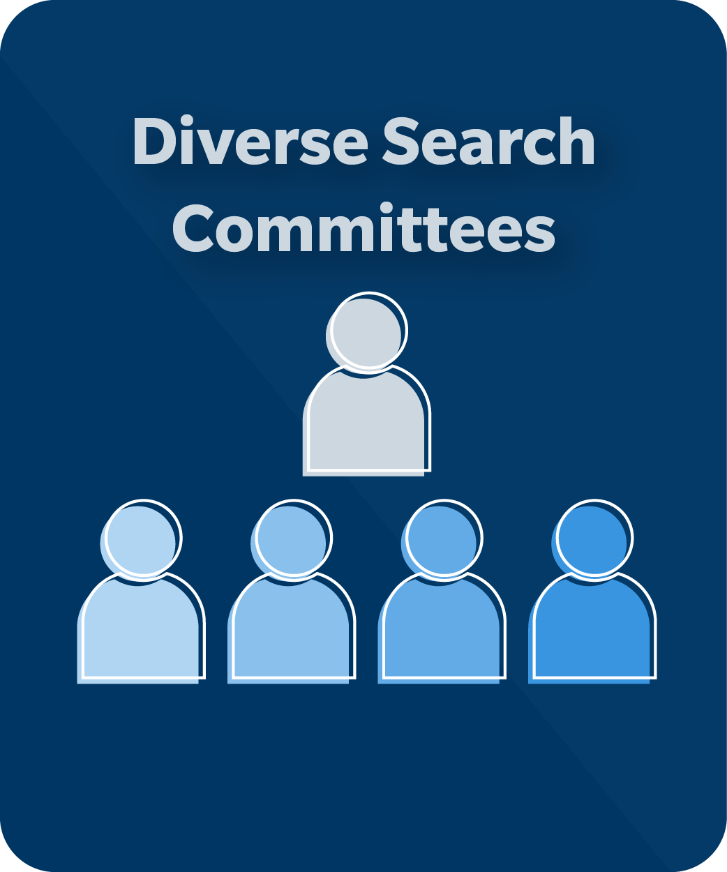 Diverse Search Committees, with icons of different shaded figurines 