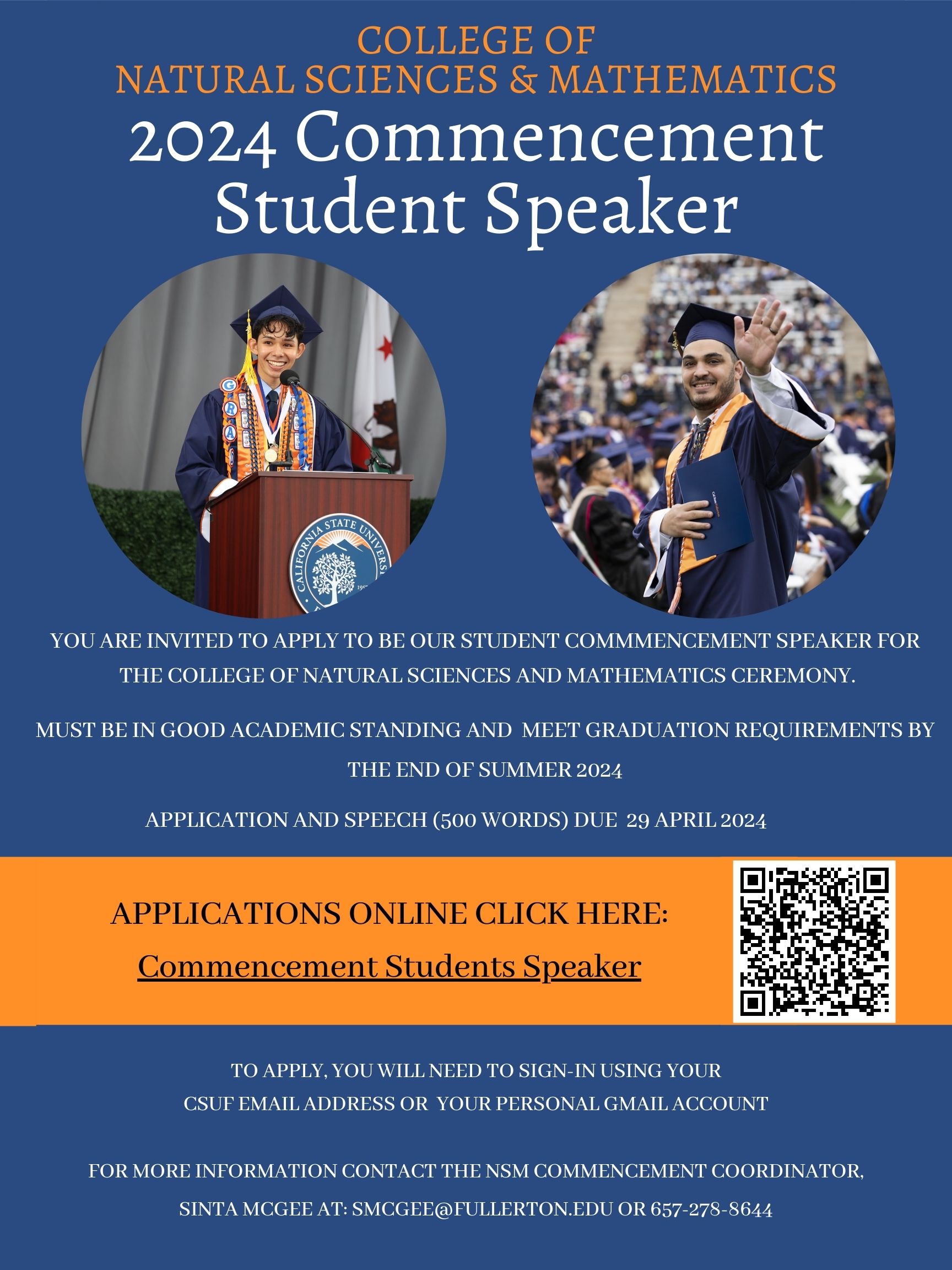 Commencement speaker student app