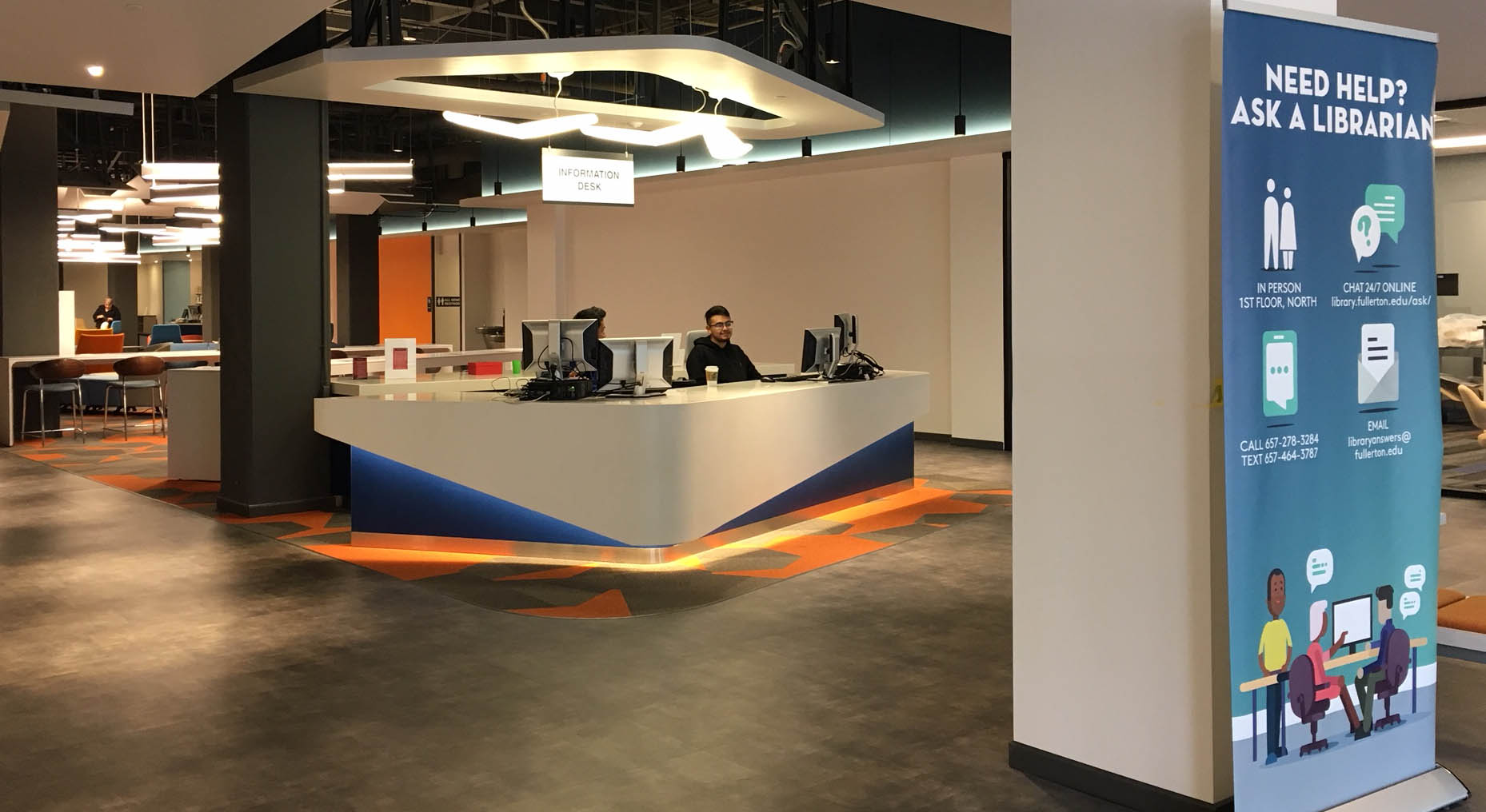 Pollak Library front desk