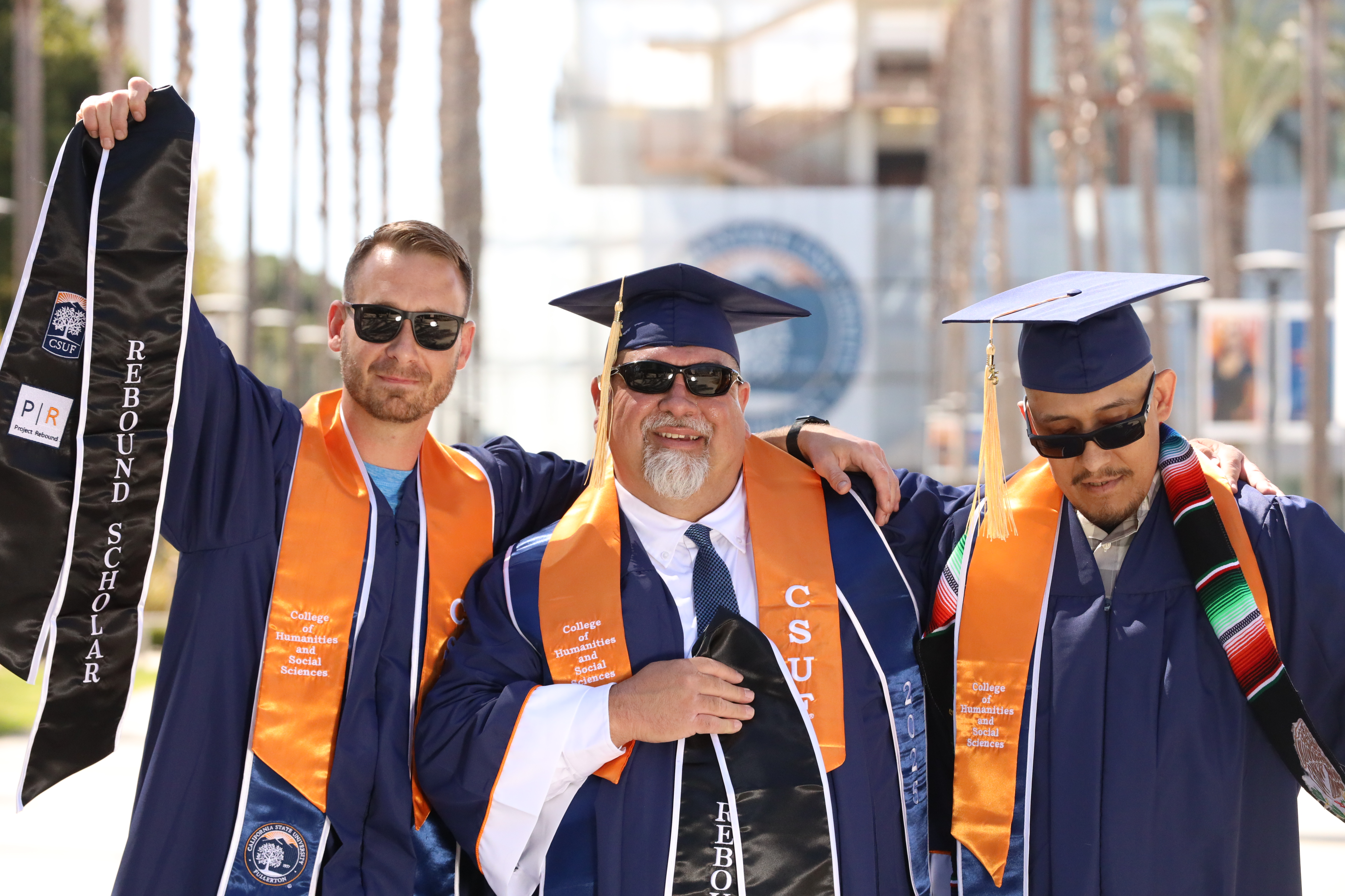 Project Rebound scholars celebrate at CSUF graduation in caps and gowns