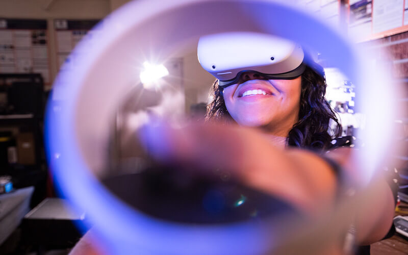 María Soledad Ramírez, professor of biological science, in her campus lab.