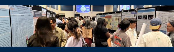 students presenting research