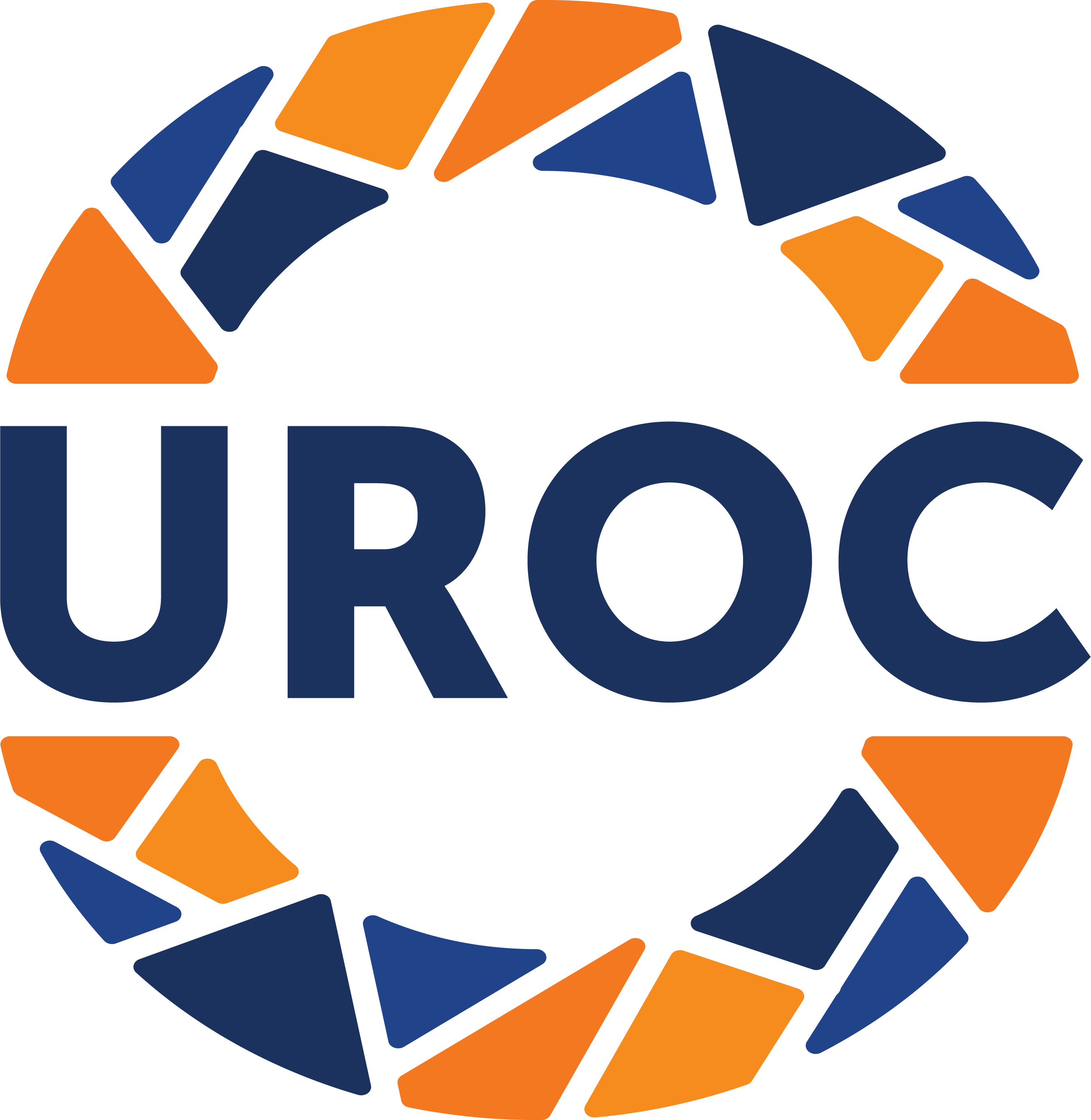 uroc in blue letters