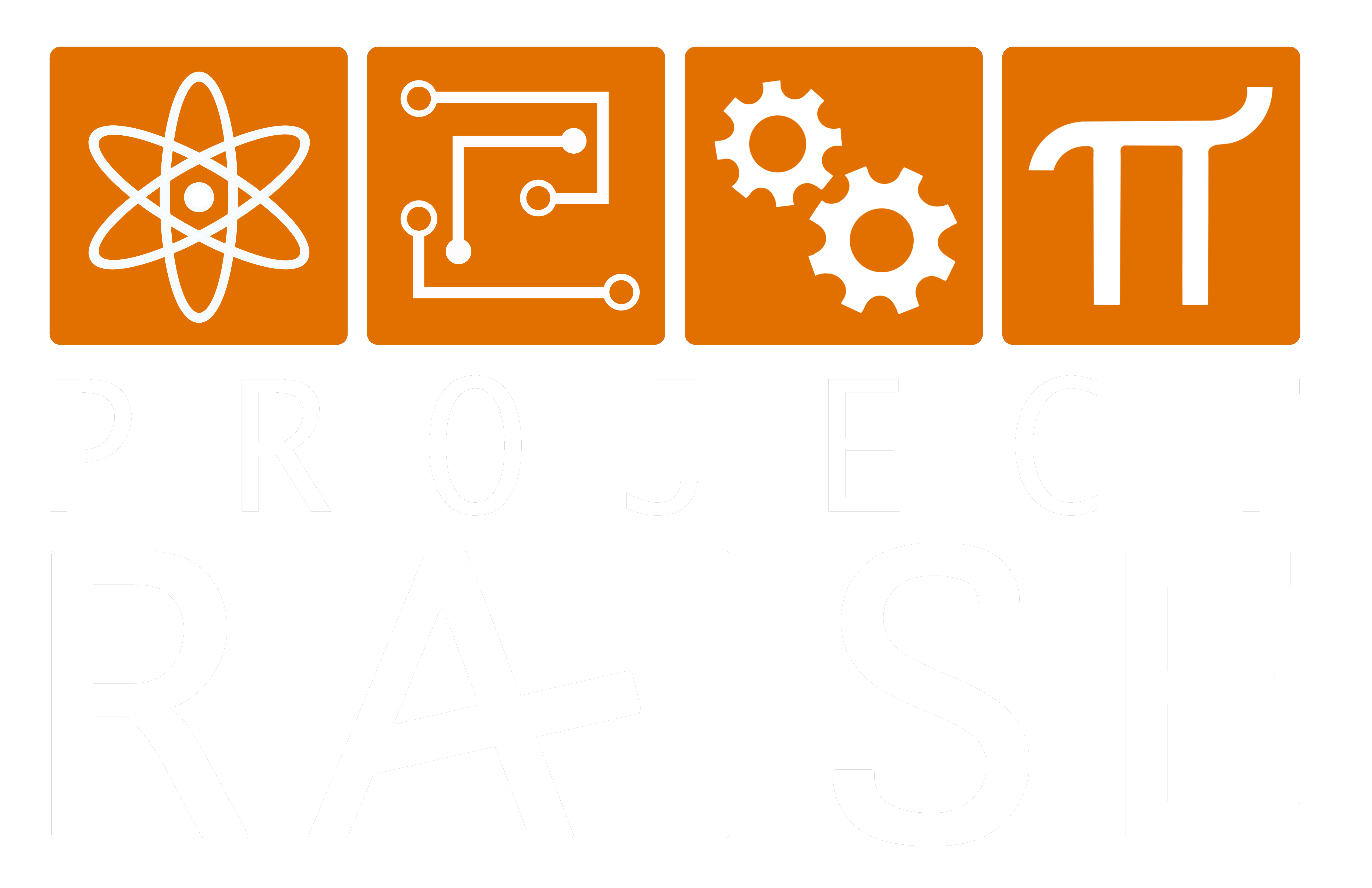 Project Raise logo in white