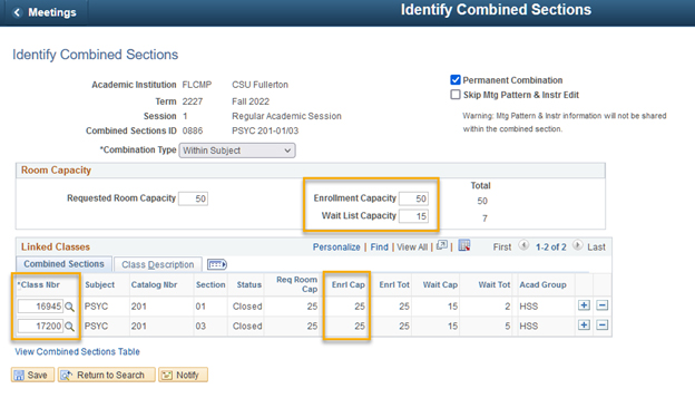 screen shot of individual enrollment setup