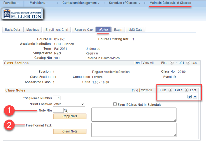 How to Make Schedule Changes in CMS | CSUF - Scheduling Office