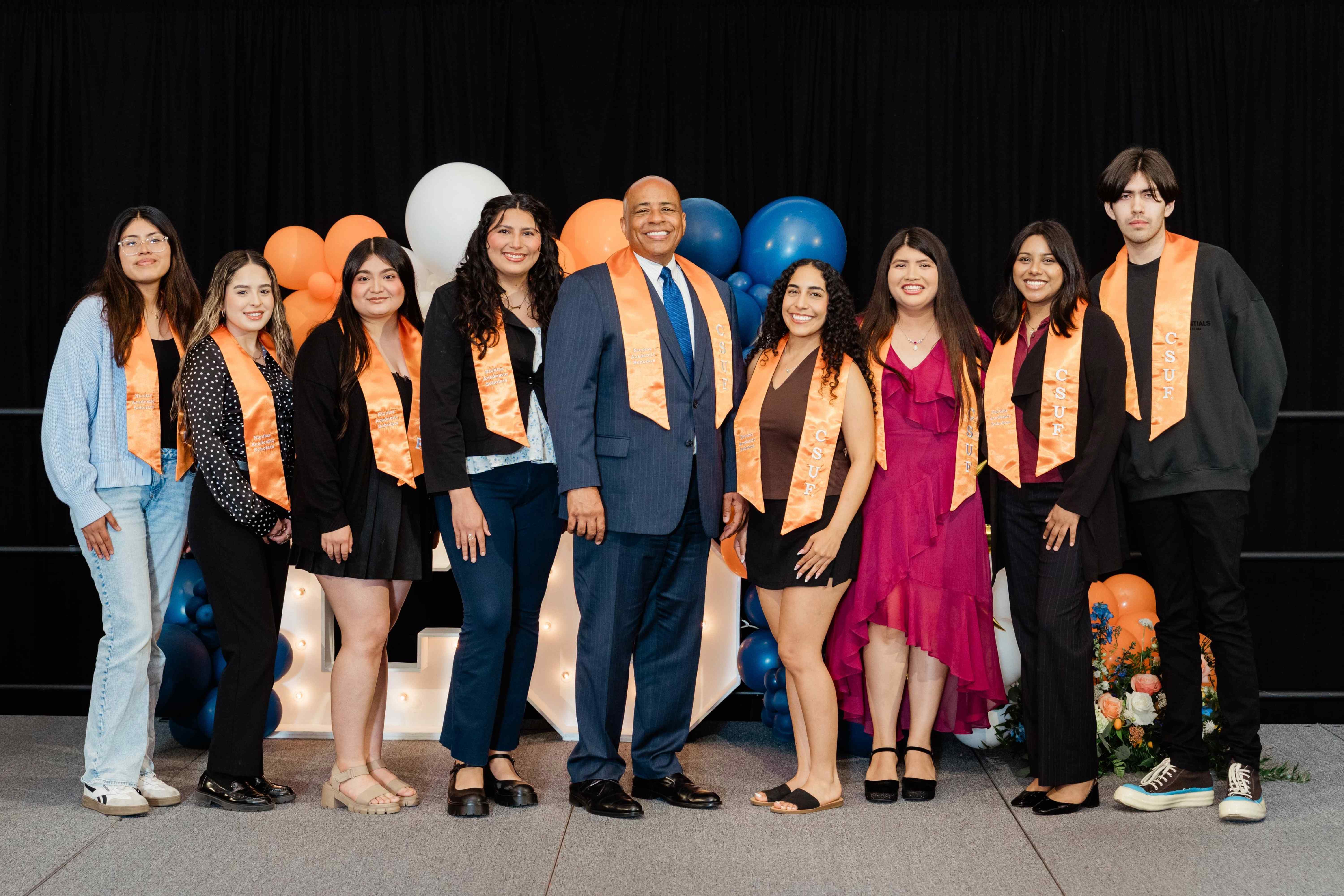 NAC graduating Seniors with the President